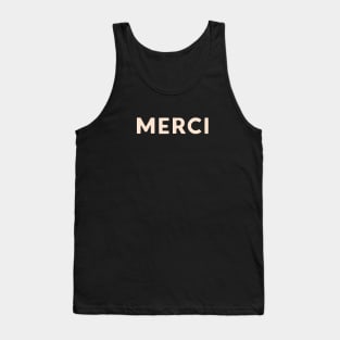Merci Retro French Hand Lettering Tank Top